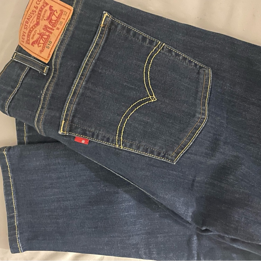 Levi's Men's Dark Blue Straight Jeans